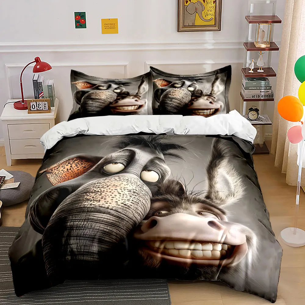 Smiling anthropomorphic animal face Bedding Set for Kids Luxury Gift 3pcs Digital Print Comforter Set Soft Comfortable
Smiling anthropomorphic animal face Bedding Set for Kids Luxury Gift 3pcs Digital Print Comforter Set Soft Comfortable