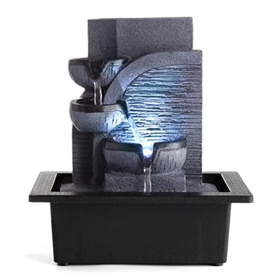 Tabletop Water Fountain with LED Lights Indoor Waterfall Fountains Relaxing Water Feature Indoor Fountains Zen Meditation Deskt
Tabletop Water Fountain with LED Lights Indoor Waterfall Fountains Relaxing Water Feature Indoor Fountains Zen Meditation Deskt