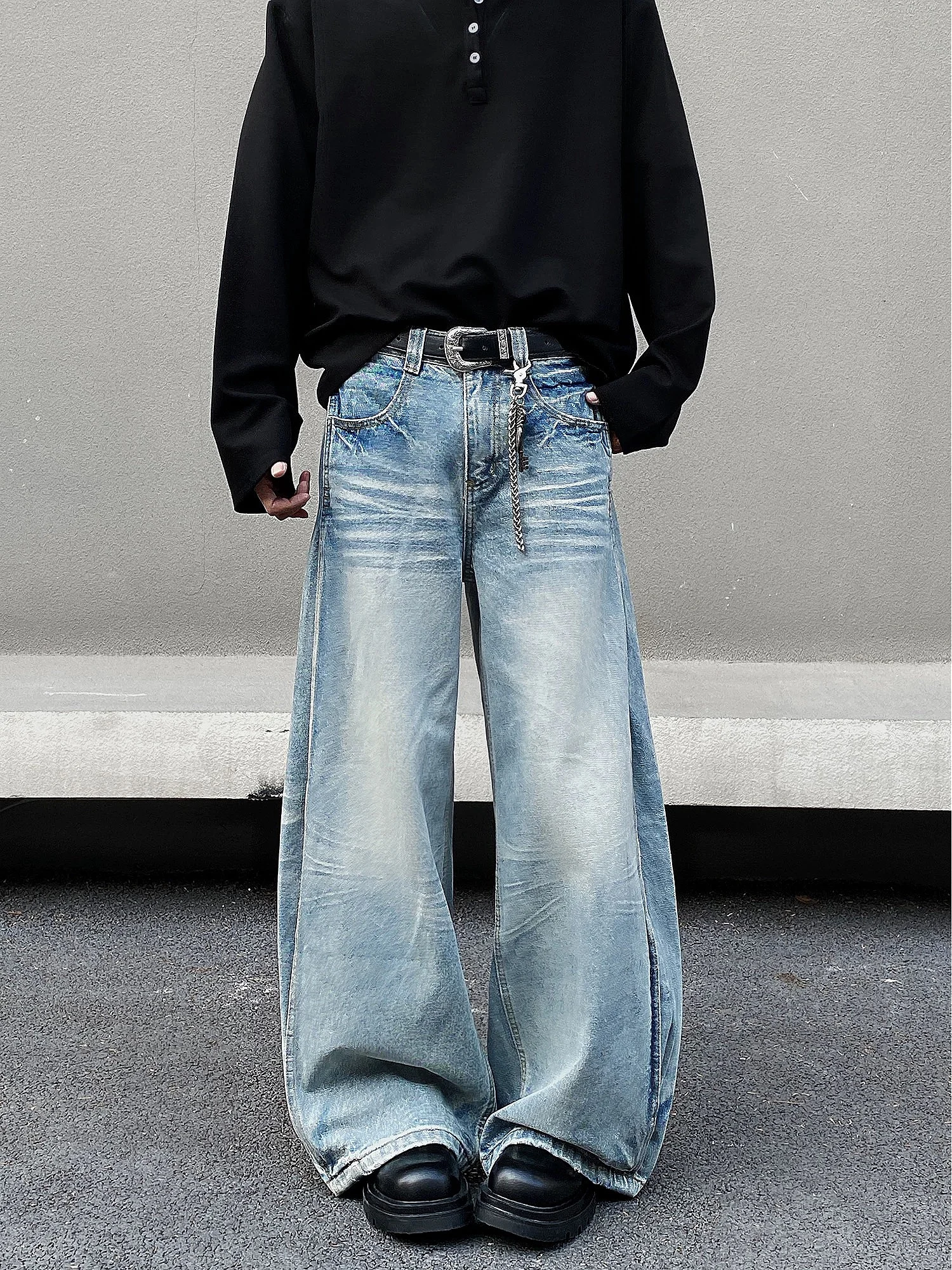 Мужские джинсы American Sle Vintage Waed, широкие прямые, свободного кроя, в пол, CleanFit, молодежные, модные, для повседневной носки
Мужские джинсы American Sle Vintage Waed, широкие прямые, свободного кроя, в пол, CleanFit, молодежные, модные, для повседневной носки