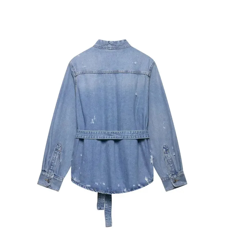 Retro V-neck Women's Denim Jacket Loose Casual Korean Fashion Summer 2025 All-match Simple Style for Women
Retro V-neck Women's Denim Jacket Loose Casual Korean Fashion Summer 2025 All-match Simple Style for Women