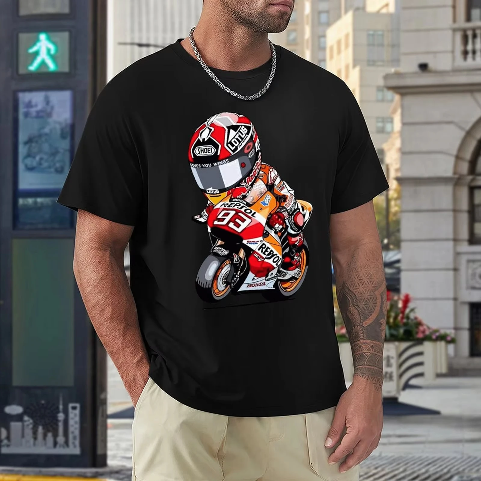 Marc Signature Cartoon Motorcycle T-Shirt Clothing Men Short Sleeve Cotton Funny Casual Top MOTO Man Tee Streetwear Oversized
Marc Signature Cartoon Motorcycle T-Shirt Clothing Men Short Sleeve Cotton Funny Casual Top MOTO Man Tee Streetwear Oversized