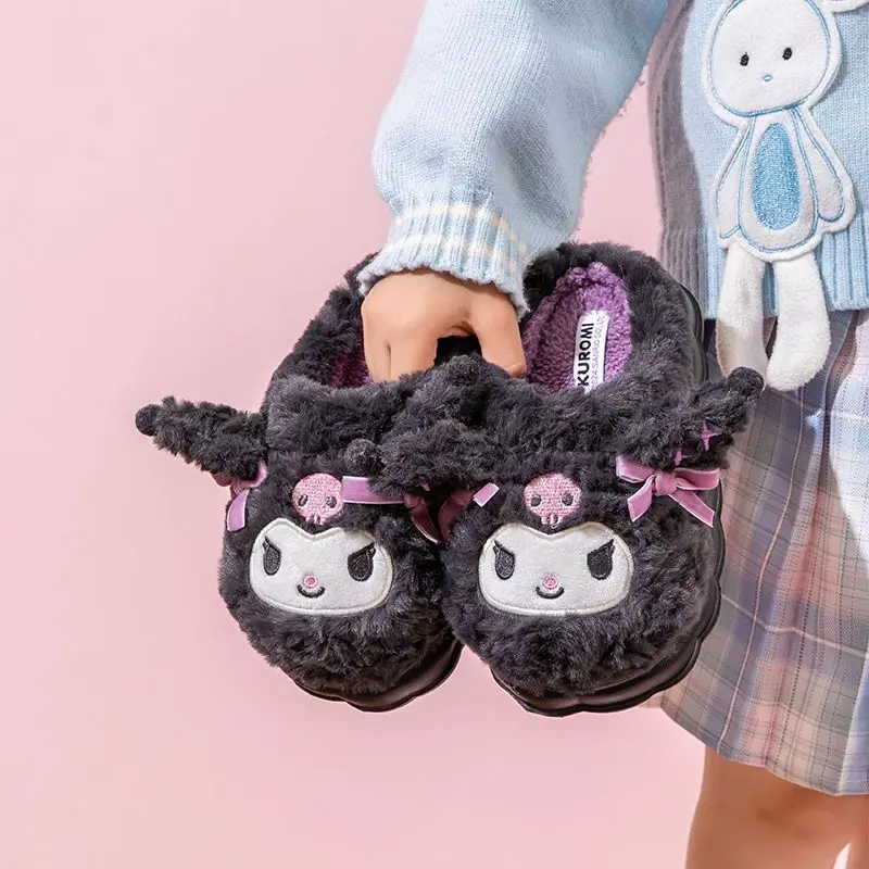 Cute Kuromi Cotton Slippers Sanrio Kawaii Anime Winter Sweet Cute Cartoon Thick Soles Non-Slip Warm Fluffy Slippers Gift for Kid
Cute Kuromi Cotton Slippers Sanrio Kawaii Anime Winter Sweet Cute Cartoon Thick Soles Non-Slip Warm Fluffy Slippers Gift for Kid