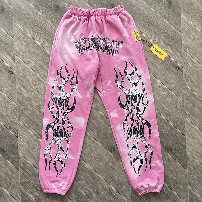 Flame Print That's A Awful Lot of Cough Syrup Sweatpants Men Women Blue Pink Pants Top Quality High Street Loose Jogger Trousers
Flame Print That's A Awful Lot of Cough Syrup Sweatpants Men Women Blue Pink Pants Top Quality High Street Loose Jogger Trousers