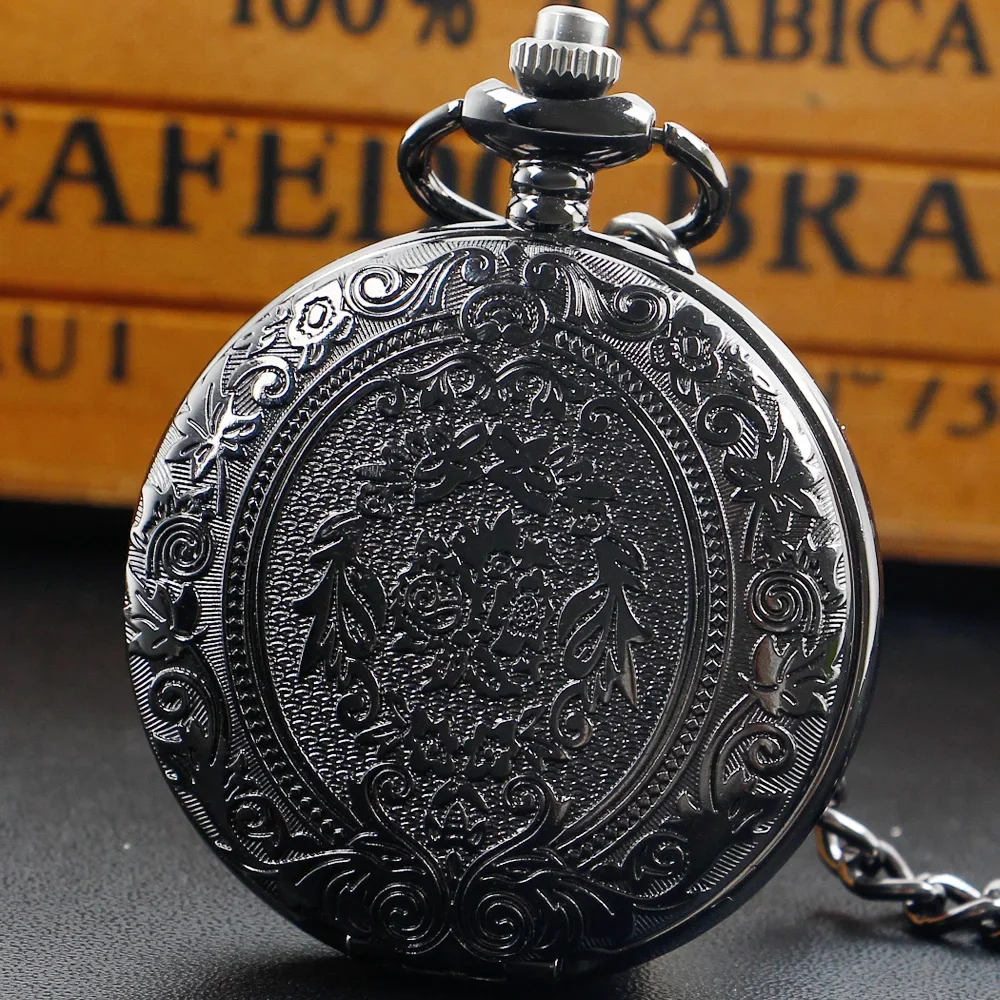 Black Vintage High Quality Quartz Pocket Watch Necklace Cosplay Pendant Chain Jewelry Clock Gift WP4129
Black Vintage High Quality Quartz Pocket Watch Necklace Cosplay Pendant Chain Jewelry Clock Gift WP4129