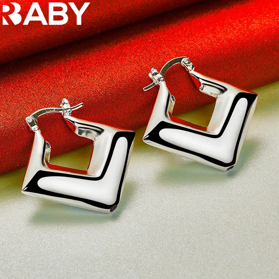 URBABY 925 Sterling Silver 30mm Square Geometry Loop Earrings For Women Fashion Charm Jewelry Party Wedding Accessories
URBABY 925 Sterling Silver 30mm Square Geometry Loop Earrings For Women Fashion Charm Jewelry Party Wedding Accessories