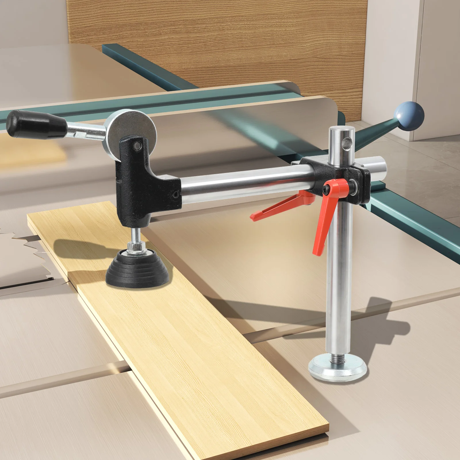 Table Saw Presser, Woodworking Manual Clamp Precision Sliding Table Panel Saw Eccentric Press Manual Clamp Metalworking Tool
Table Saw Presser, Woodworking Manual Clamp Precision Sliding Table Panel Saw Eccentric Press Manual Clamp Metalworking Tool