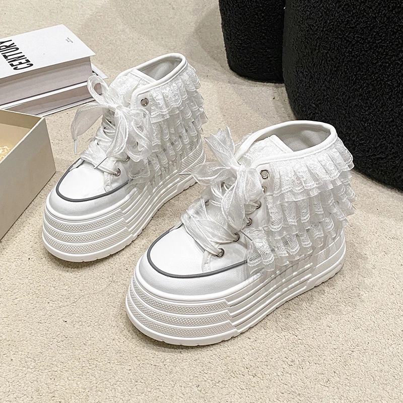 Short-stature Boost Sporty Casual Board Shoes with Lace-up Closure, Thick-soled, High-top Women's Shoes
Short-stature Boost Sporty Casual Board Shoes with Lace-up Closure, Thick-soled, High-top Women's Shoes