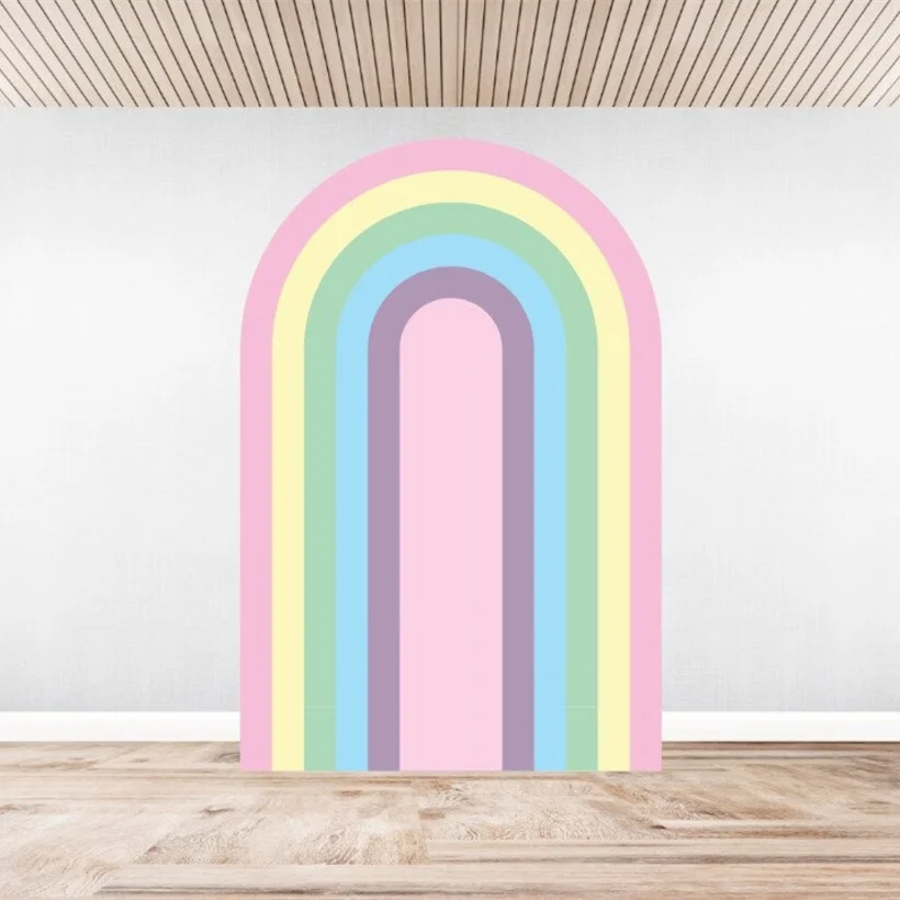 Pastle Color Rainbow Custom Arch Backdrop Double Sided Fabric Cover Girls Birthday Party Wedding Decorations
Pastle Color Rainbow Custom Arch Backdrop Double Sided Fabric Cover Girls Birthday Party Wedding Decorations