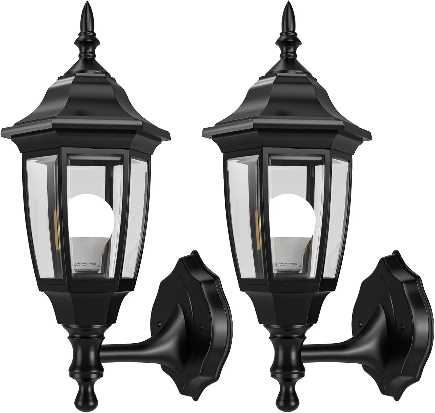 Outdoor Wall Light Fixtures with Bulbs, Waterproof Porch Sconces, Exterior Lanterns for Garage, Patio, 2 Pack, Black
Outdoor Wall Light Fixtures with Bulbs, Waterproof Porch Sconces, Exterior Lanterns for Garage, Patio, 2 Pack, Black