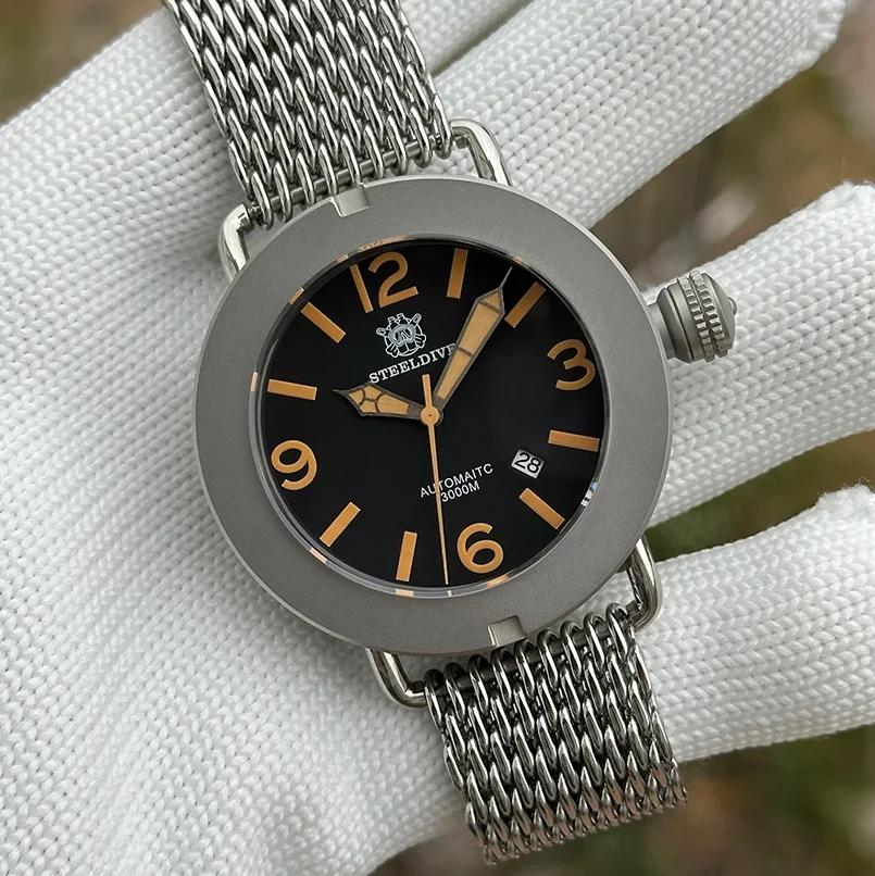Мужские автоматические часы STEELDIVE, 47 мм, механические наручные часы для дайвера, 300 АТМ, C3, светящийся сапфир, 120 щелчков, вращающийся стальной безель NH35
Мужские автоматические часы STEELDIVE, 47 мм, механические наручные часы для дайвера, 300 АТМ, C3, светящийся сапфир, 120 щелчков, вращающийся стальной безель NH35