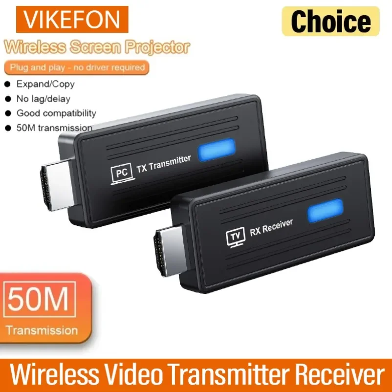 50M 5.8G 1080P Wireless HDMI-Compatible Video Audio Transmitter Receiver Extender Display Dongle for TV Box Monitor Projector PC
50M 5.8G 1080P Wireless HDMI-Compatible Video Audio Transmitter Receiver Extender Display Dongle for TV Box Monitor Projector PC