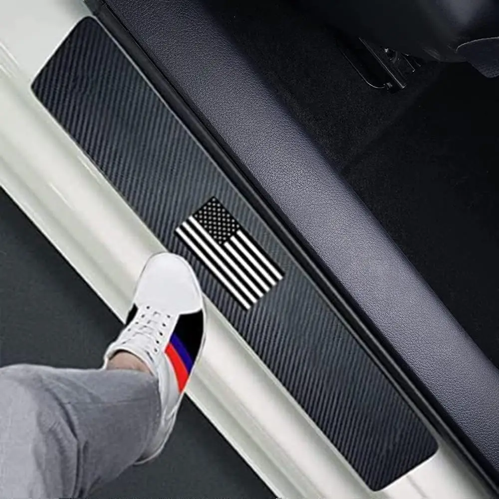 Carbon Fiber Car Door Sill Protectors - Decorative Entry Guards for Auto, Truck, SUV (Black/White)
Carbon Fiber Car Door Sill Protectors - Decorative Entry Guards for Auto, Truck, SUV (Black/White)