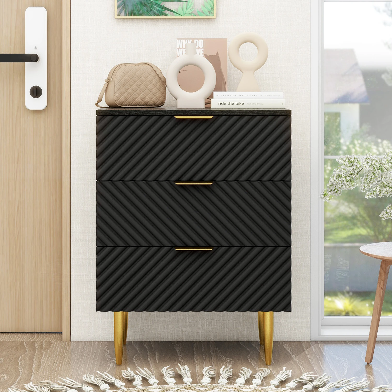 3 Drawer Cabinet, Accent Storage Cabinet, Suitable for Bedroom, Living Room, Study
3 Drawer Cabinet, Accent Storage Cabinet, Suitable for Bedroom, Living Room, Study