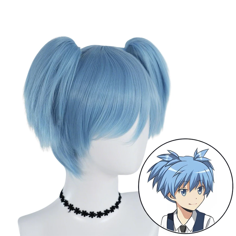 Shiota Nagisa Cosplay Wig Anime Assassination Classroom Cosplay Short Blue Wig with Double Ponytails Synthetic Light-blue Hair
Shiota Nagisa Cosplay Wig Anime Assassination Classroom Cosplay Short Blue Wig with Double Ponytails Synthetic Light-blue Hair