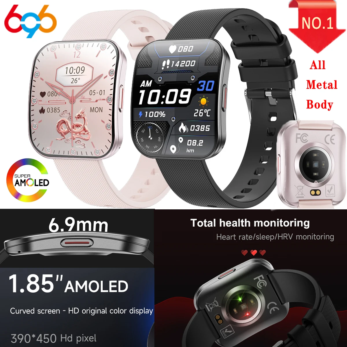 Amoled Ultra-thin Curved Waterproof All Metal Body Smartwatch Heart Rate Health Monitor Sports Blue Tooth Call Smart Watch Men
Amoled Ultra-thin Curved Waterproof All Metal Body Smartwatch Heart Rate Health Monitor Sports Blue Tooth Call Smart Watch Men