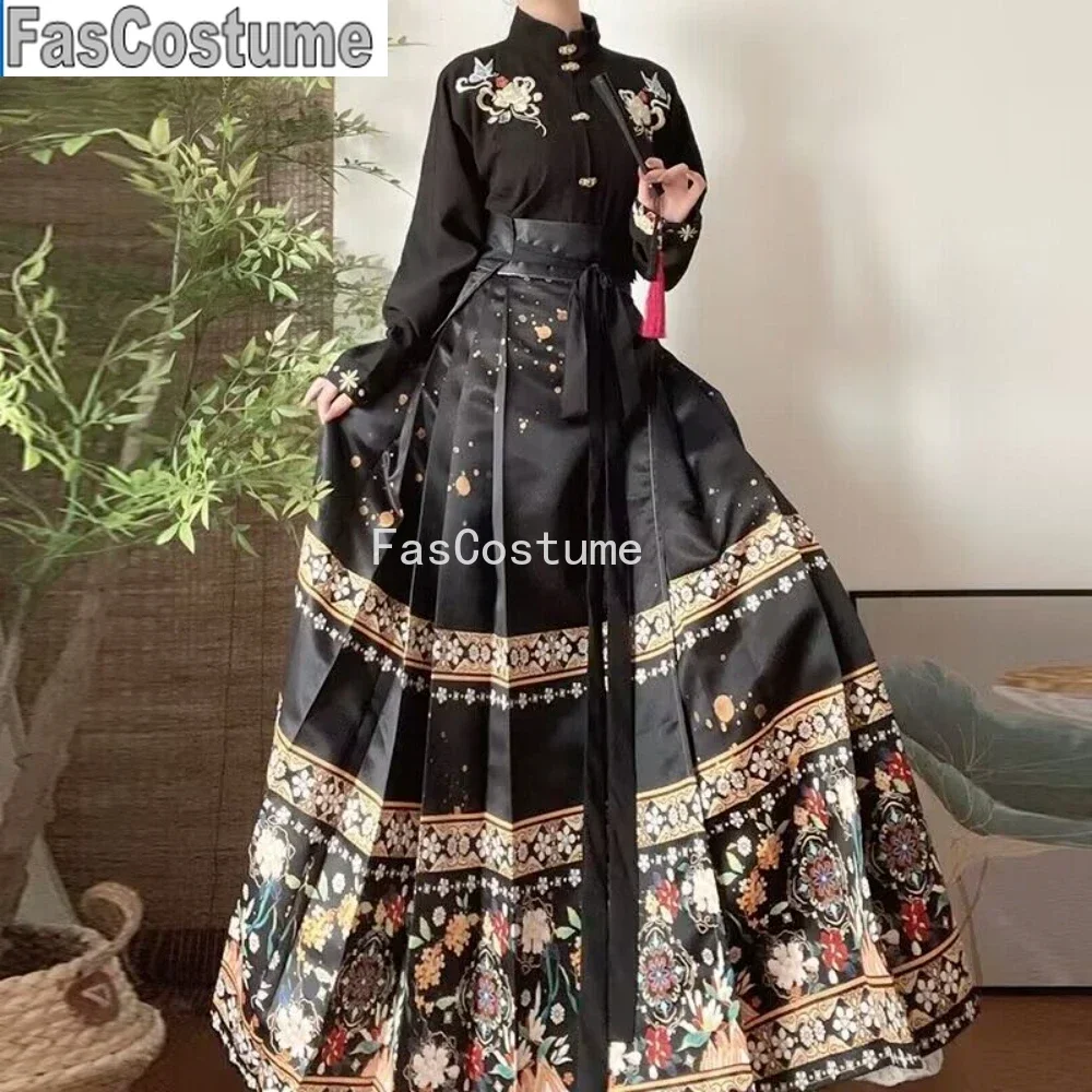 Китайская мода Hanfu Юбка с лицом лошади + комплекты рубашек размера плюс XL Женская китайская традиционная винтажная ханьфу Современная китайская одежда
Китайская мода Hanfu Юбка с лицом лошади + комплекты рубашек размера плюс XL Женская китайская традиционная винтажная ханьфу Современная китайская одежда
