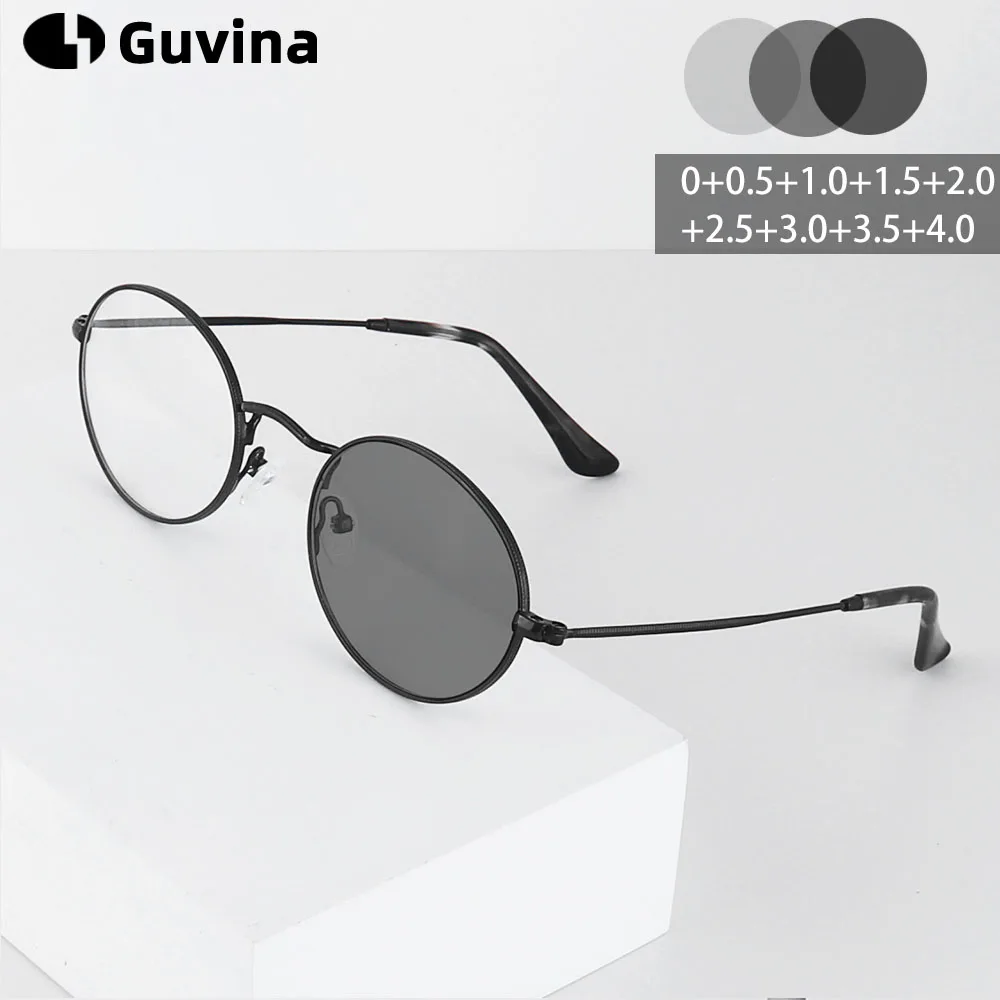 Classic Vintage Oval Small Frames Reading Glasses Photochromic Sunglasses Metal Frame Driving Presbyopia Prescription 0 To +4.0
Classic Vintage Oval Small Frames Reading Glasses Photochromic Sunglasses Metal Frame Driving Presbyopia Prescription 0 To +4.0