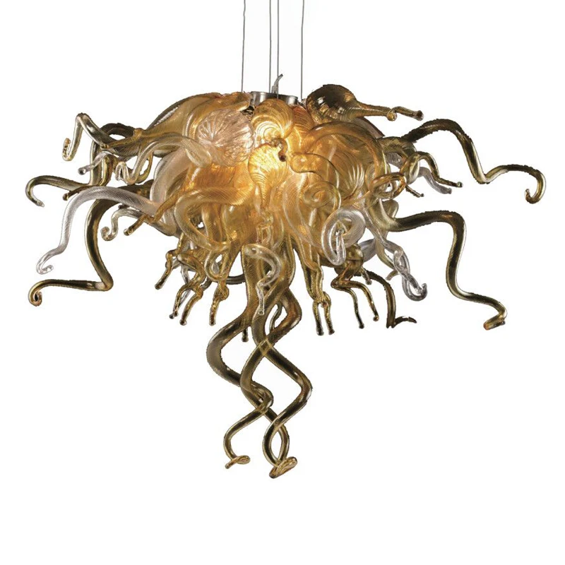 Golden Lamp Hand Blown Glass Chandeliers New House Decoration Handmade LED Chain Pendant Lamps
Golden Lamp Hand Blown Glass Chandeliers New House Decoration Handmade LED Chain Pendant Lamps