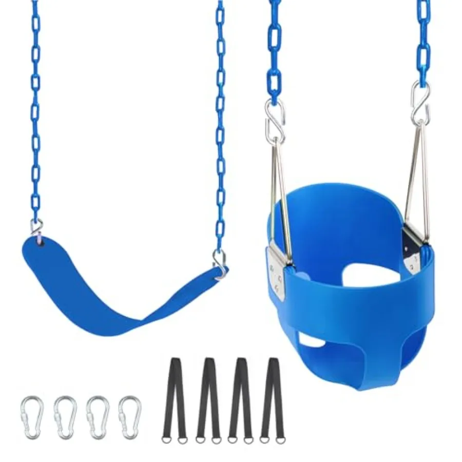 Toddler Swing Seat for Indoor/Outdoor Use Heavy-Duty Iron Chain with High-Back EVA Seat Gray Fully Assembled with Hanging Tree
Toddler Swing Seat for Indoor/Outdoor Use Heavy-Duty Iron Chain with High-Back EVA Seat Gray Fully Assembled with Hanging Tree