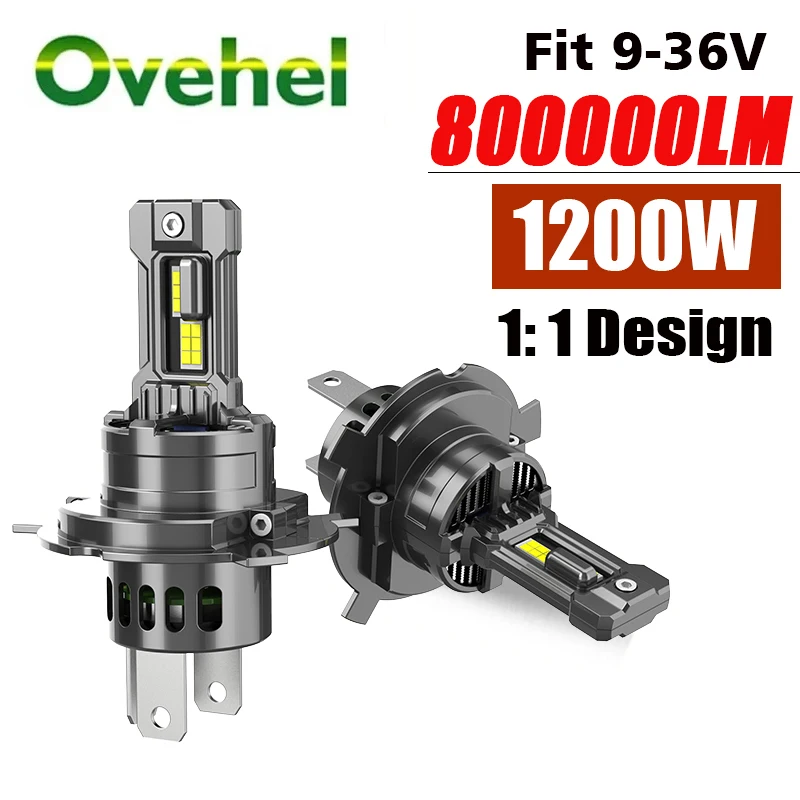 OVEHEL Canbus H4 Светодиодные лампы для фар 800000LM 9003 H1 H7 H11 9005 HB3 9006 HB4 Автомобильные фары Турбо Светодиодные диодные лампы Авто 6000K 12V 24V
OVEHEL Canbus H4 Светодиодные лампы для фар 800000LM 9003 H1 H7 H11 9005 HB3 9006 HB4 Автомобильные фары Турбо Светодиодные диодные лампы Авто 6000K 12V 24V