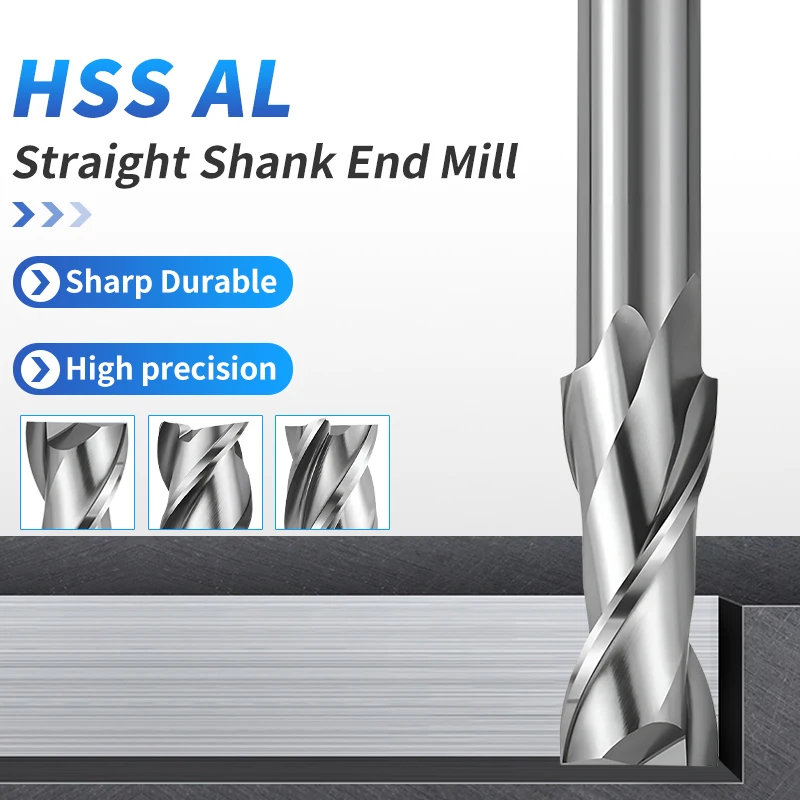 UT TAP 1PCS HSS Straight Shank End Mills Standard Length Fully Ground Cutter D1-D40mm 2/3/4 Flutes Aluminum Milling Tool High
UT TAP 1PCS HSS Straight Shank End Mills Standard Length Fully Ground Cutter D1-D40mm 2/3/4 Flutes Aluminum Milling Tool High