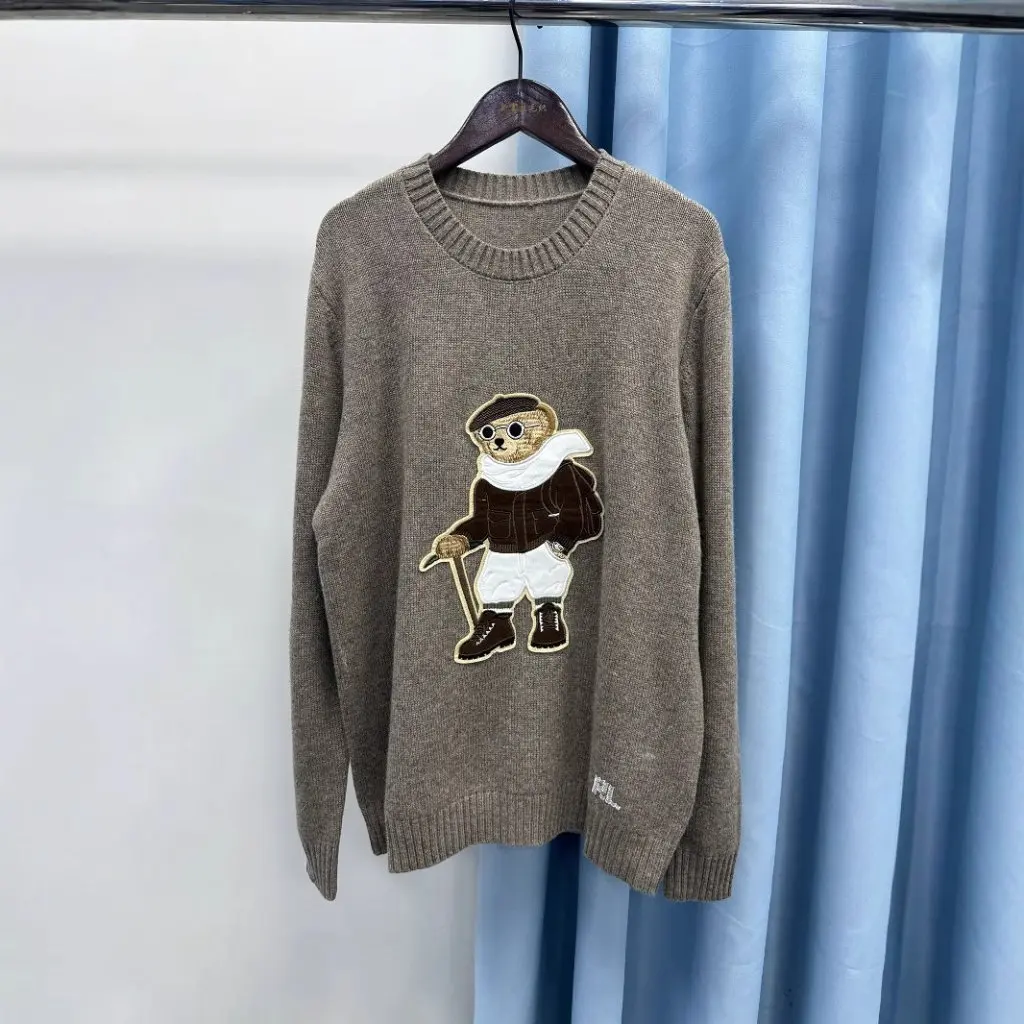 Women's High Version Embroidered Bear Wool Cashmere Knitwear R*L2025 Autumn Winter Fashion Cardigan
Women's High Version Embroidered Bear Wool Cashmere Knitwear R*L2025 Autumn Winter Fashion Cardigan