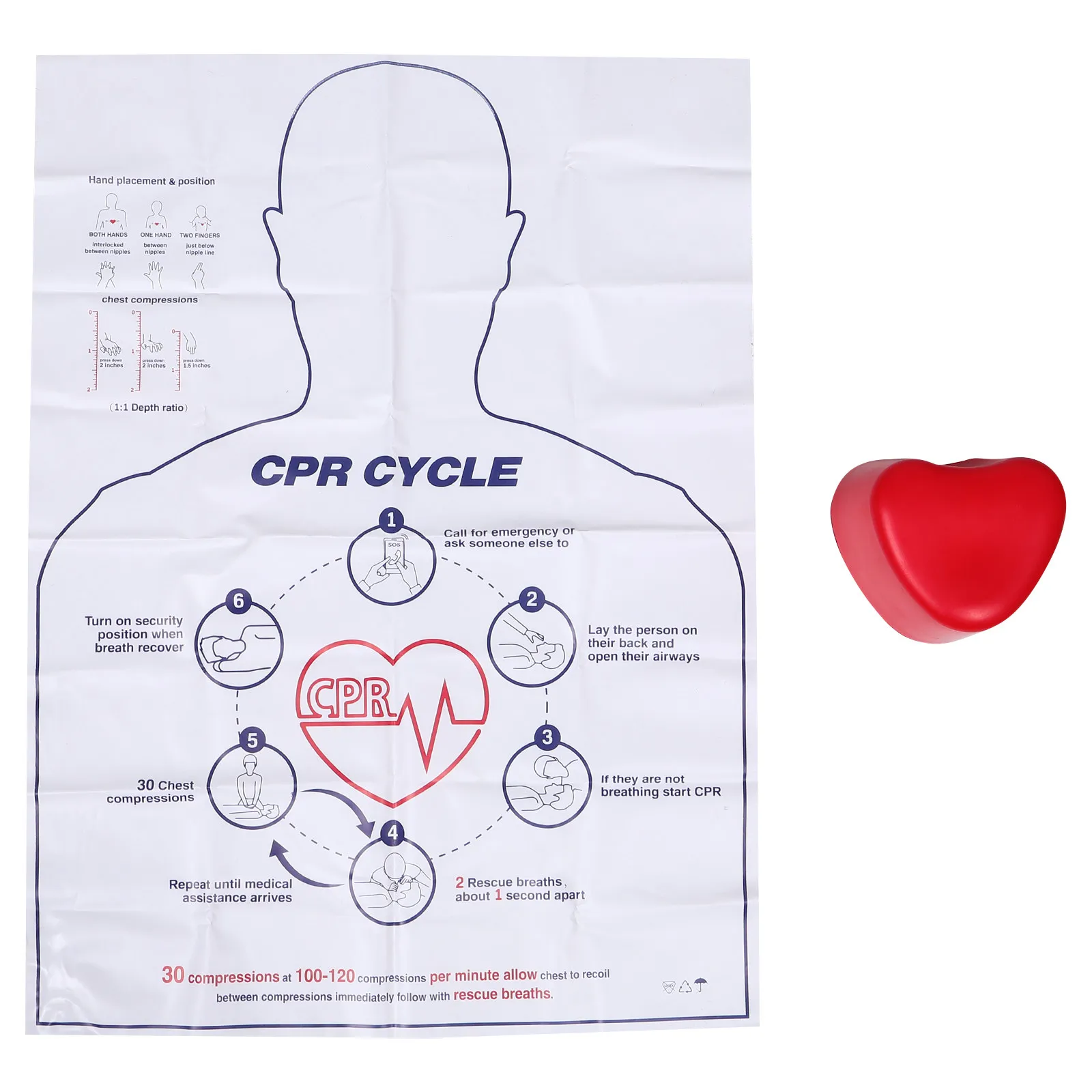 1Set Heart Training Cpr Device High-Simulation Compression Feedback Hands-Only Practice Aid Students Nursing Schools
1Set Heart Training Cpr Device High-Simulation Compression Feedback Hands-Only Practice Aid Students Nursing Schools