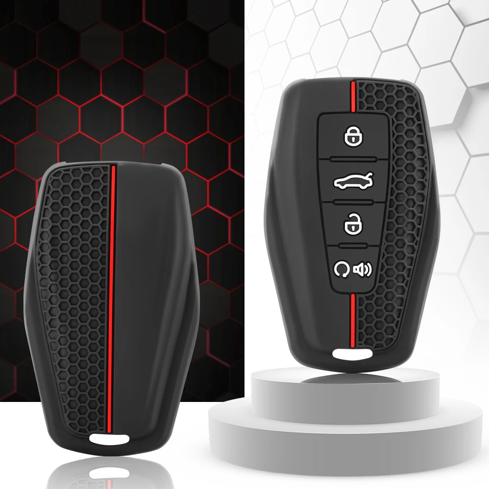Silicone Car Key Case Cover Holder Shell For Geely Coolray 4 Buttons Auto Styling Fob Accessories
Silicone Car Key Case Cover Holder Shell For Geely Coolray 4 Buttons Auto Styling Fob Accessories