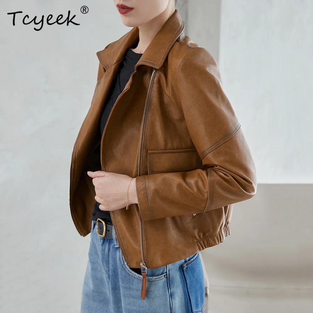 Tcyeek Real Leather Jacket Women Clothing Motocycle Jackets Autumn Sheepskin Womens Coats 2026 Short Streetwear Casaco Feminino
Tcyeek Real Leather Jacket Women Clothing Motocycle Jackets Autumn Sheepskin Womens Coats 2026 Short Streetwear Casaco Feminino