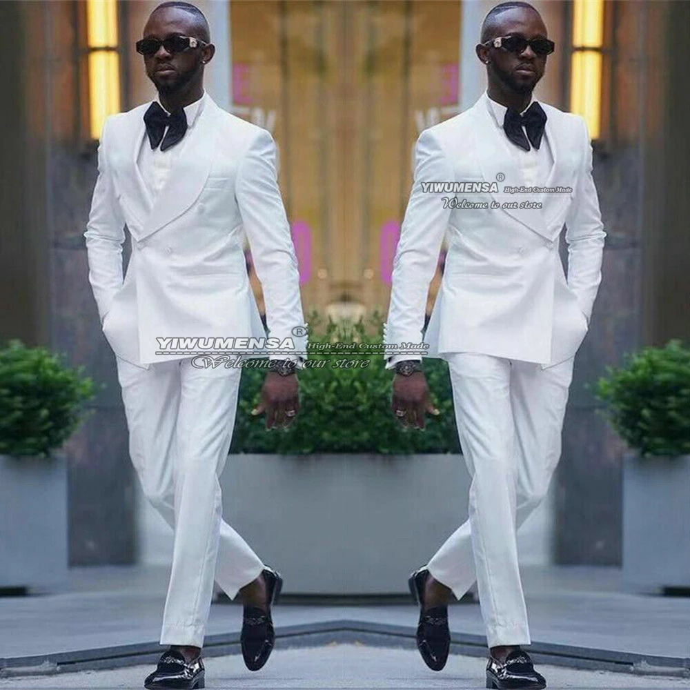 White Suits Men Slim Fit South African Double Breasted Coat Pant Design Latest 2 Pieces Formal Wedding Tuxedo Custom Made Blazer
White Suits Men Slim Fit South African Double Breasted Coat Pant Design Latest 2 Pieces Formal Wedding Tuxedo Custom Made Blazer