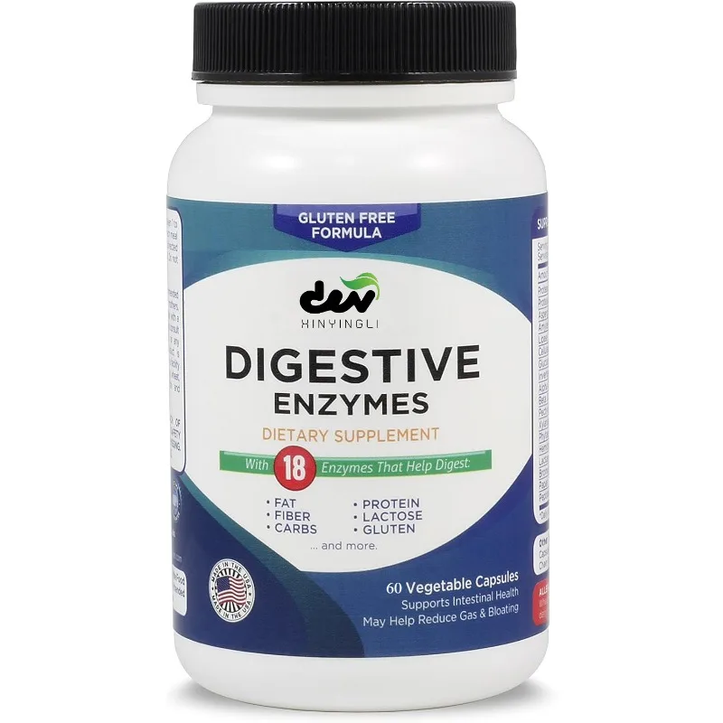 Digestive enzymes - containing amylase, bromelain, protease, lipase, and 14 other enzymes -60 capsules
Digestive enzymes - containing amylase, bromelain, protease, lipase, and 14 other enzymes -60 capsules