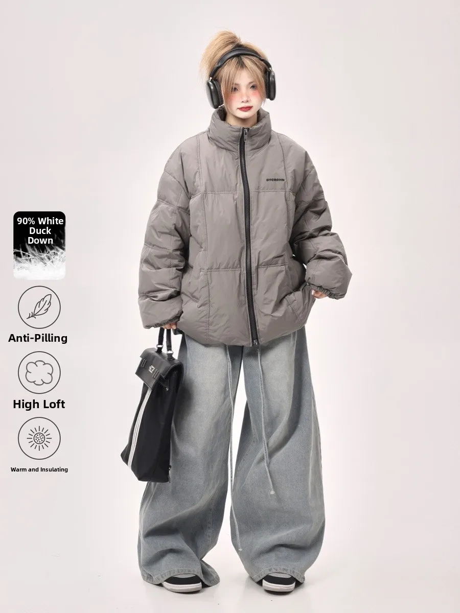 Women's Winter Puffer Jaet Thiened Loose Fit Design Korean Sle Commute Straight Tube White Du down Vesent
Women's Winter Puffer Jaet Thiened Loose Fit Design Korean Sle Commute Straight Tube White Du down Vesent