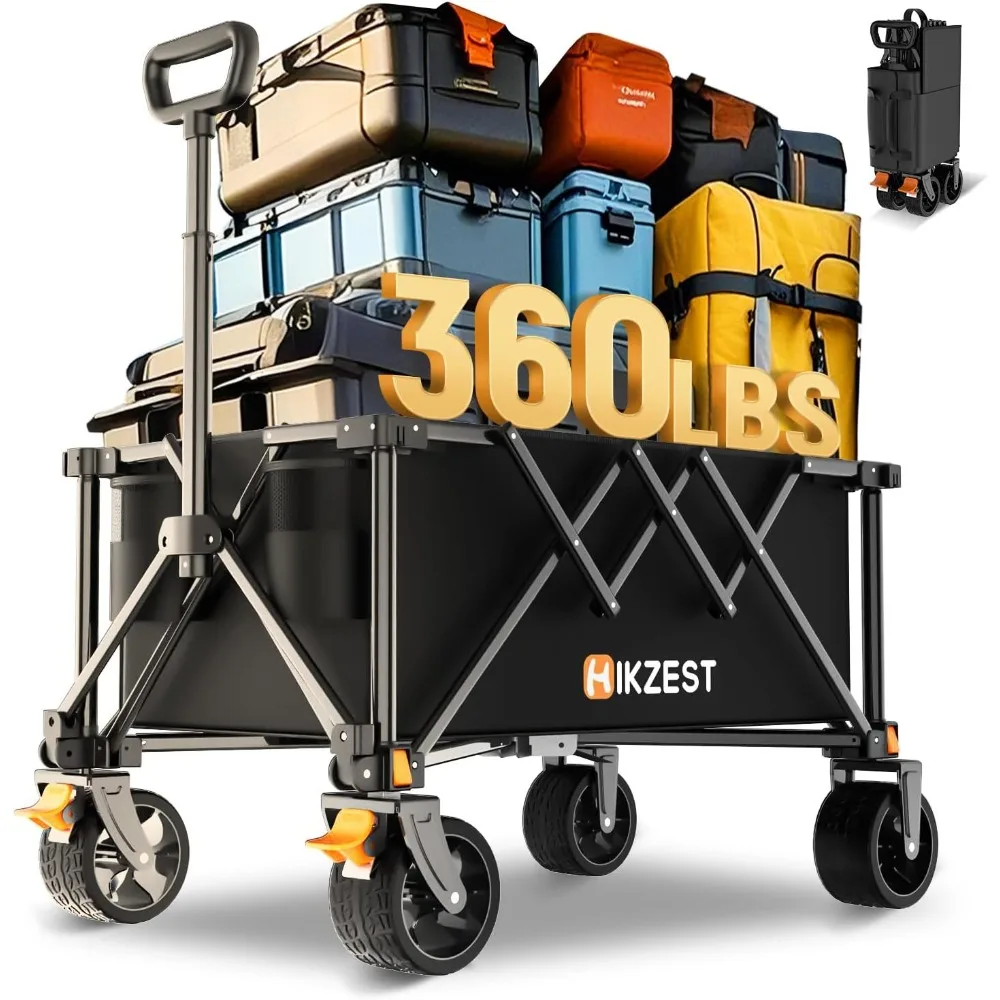 Collapsible Wagon Cart Foldable, 360LBS Heavy Duty Utility Wagon, Beach Wagon with Wider Wheels, Portable Grocery Cart for Campi
Collapsible Wagon Cart Foldable, 360LBS Heavy Duty Utility Wagon, Beach Wagon with Wider Wheels, Portable Grocery Cart for Campi