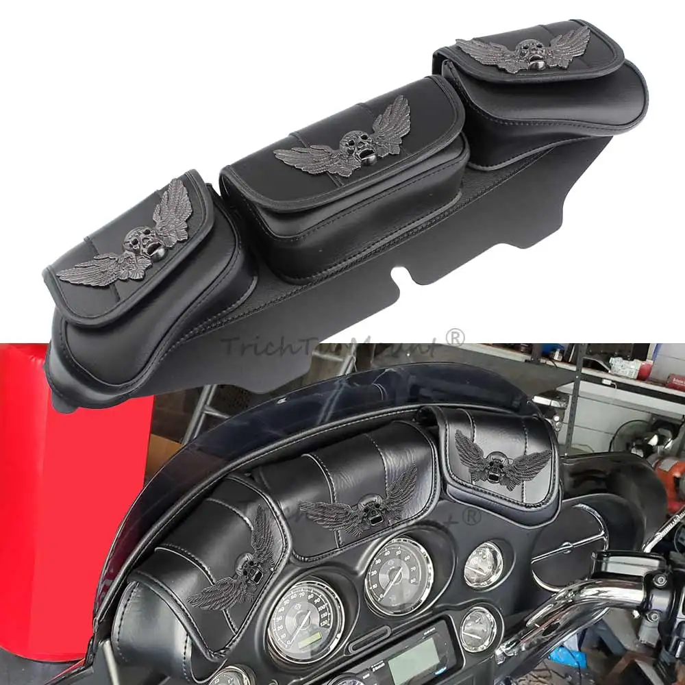 Мотоциклетная 3-карманная сумка на лобовое стекло, обтекатель летучей мыши, чехол для лобового стекла для Harley Touring Electra Street Ultra Limited 1996-2013 гг.
Мотоциклетная 3-карманная сумка на лобовое стекло, обтекатель летучей мыши, чехол для лобового стекла для Harley Touring Electra Street Ultra Limited 1996-2013 гг.