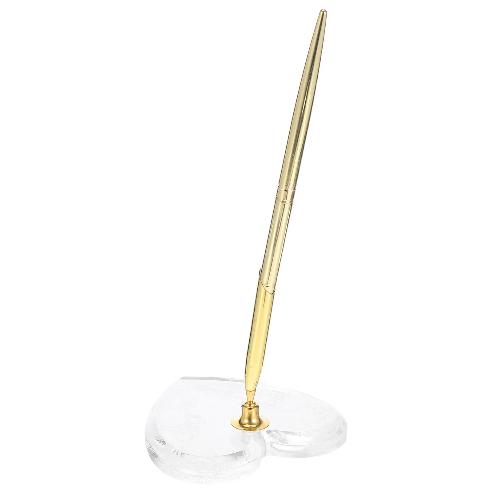 Elegant Gold Ballpoint Guest Book Pen with Sturdy Heart-Shaped Acrylic Stand for Wedding Sign-in Reception Ceremony Bridal
Elegant Gold Ballpoint Guest Book Pen with Sturdy Heart-Shaped Acrylic Stand for Wedding Sign-in Reception Ceremony Bridal