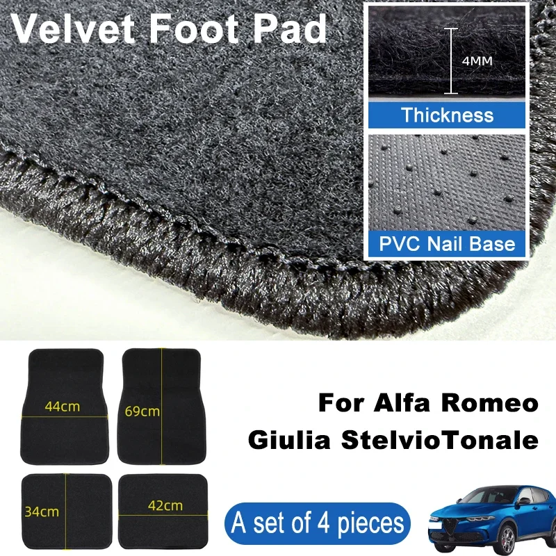 For Alfa Romeo Giulia Stelvio Car Floor Mats Black Non-Slip 4Pcs Front & Rear Foot Mats Carpets Rugs Auto Interior Accessories
For Alfa Romeo Giulia Stelvio Car Floor Mats Black Non-Slip 4Pcs Front & Rear Foot Mats Carpets Rugs Auto Interior Accessories