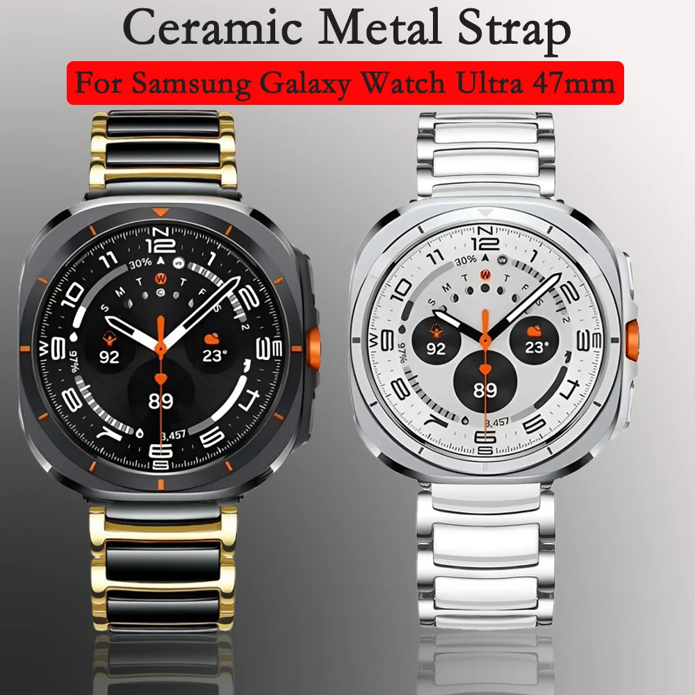 Ceramic Metal Strap for Samsung Galaxy Watch Ultra 47mm Luxury Stainless Steel Bracelet Band Galaxy Watch Ultra Belt Accessories
Ceramic Metal Strap for Samsung Galaxy Watch Ultra 47mm Luxury Stainless Steel Bracelet Band Galaxy Watch Ultra Belt Accessories
