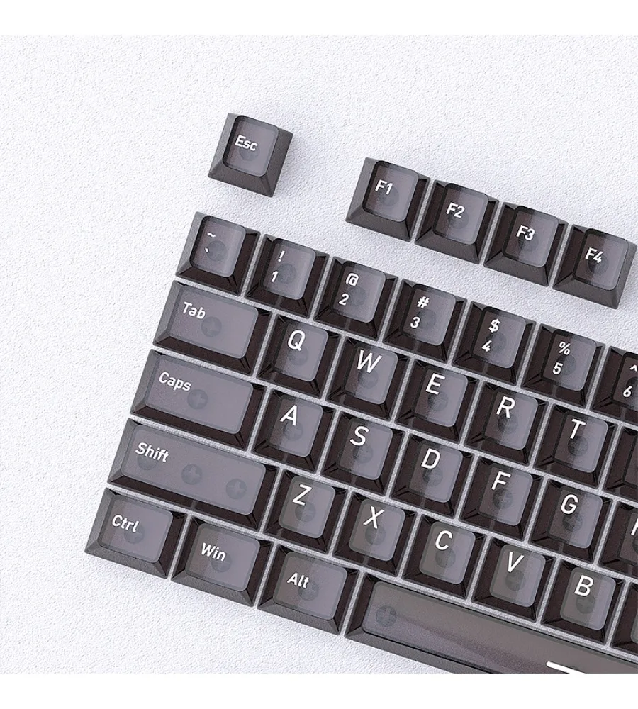 Keycap Matte crystal black keycap PC original 136 key small full set of mechanical keyboard DIY engraving
Keycap Matte crystal black keycap PC original 136 key small full set of mechanical keyboard DIY engraving