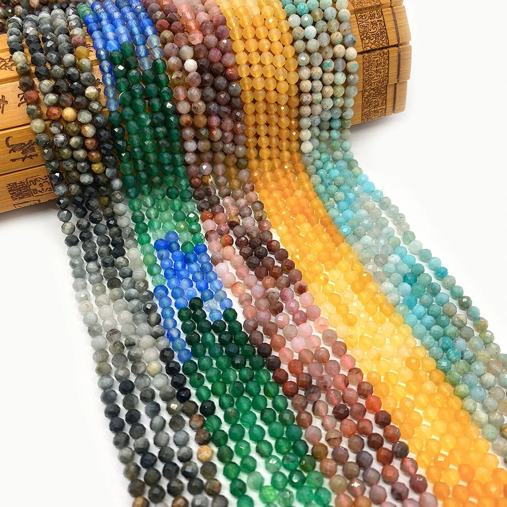 Multicolor Natural Stone Facet Beads 2mm 3mm 4mm Round Gradient Loose Bead 1 Strand Handmade Necklace Bracelet Jewelry Accessory
Multicolor Natural Stone Facet Beads 2mm 3mm 4mm Round Gradient Loose Bead 1 Strand Handmade Necklace Bracelet Jewelry Accessory