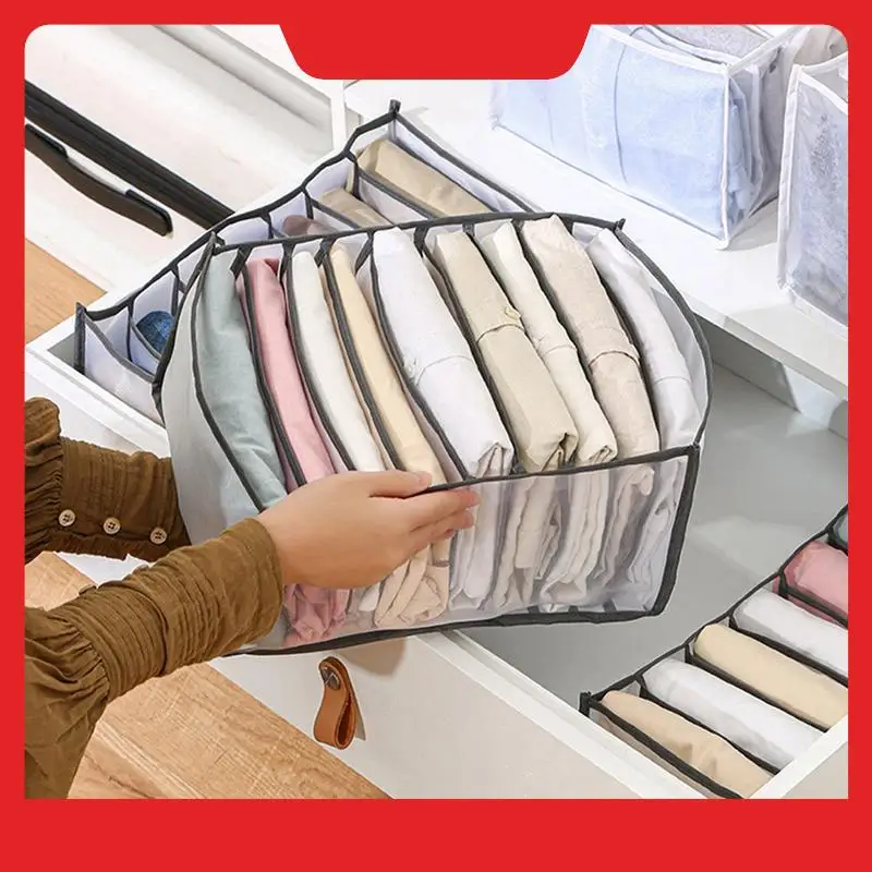 1PCS Pants Clothing Storage Box, 7 Grids Washable Foldable Drawer Clothes Organizer (Gray) Durable
1PCS Pants Clothing Storage Box, 7 Grids Washable Foldable Drawer Clothes Organizer (Gray) Durable