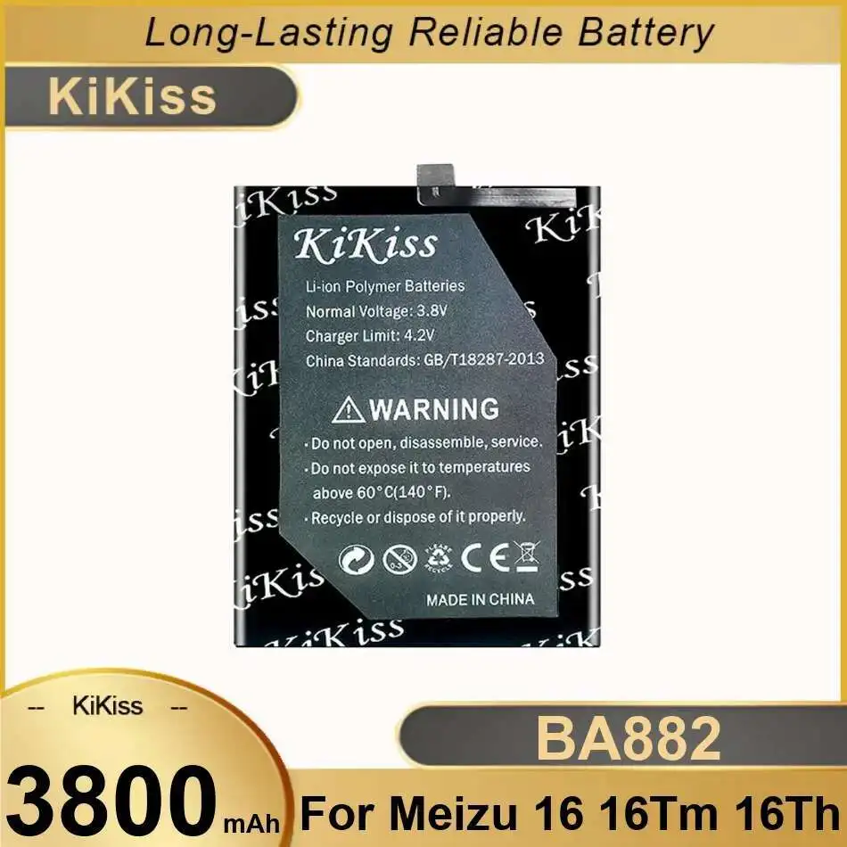 BA882 Fast Charging For Meizu 16 16TM 16TH 3800Mah Mobile Phone Battery Reliable Replacement
BA882 Fast Charging For Meizu 16 16TM 16TH 3800Mah Mobile Phone Battery Reliable Replacement
