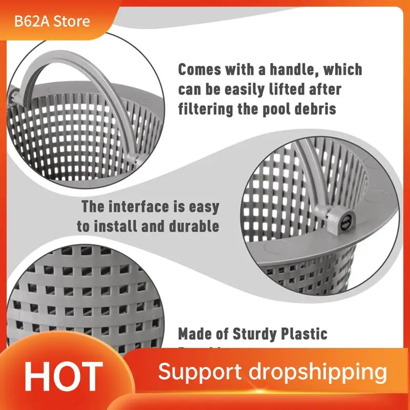 B62A 2Pcs Pool Skimmer Basket With Handle,Leaves Removal Swimming Pool Filter Replacement Basket For Swimming Pools Cleaning
B62A 2Pcs Pool Skimmer Basket With Handle,Leaves Removal Swimming Pool Filter Replacement Basket For Swimming Pools Cleaning
