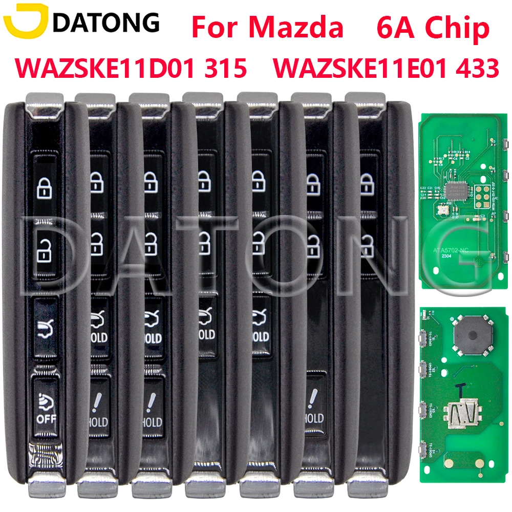 Чип DT 6A 315/433 МГц WAZSKE11D01/SKE11E01 Бесконтактный автомобильный ключ дистанционного управления для Mazda 3 M3 CX-30 CX30 Axela 2016-2023 
Чип DT 6A 315/433 МГц WAZSKE11D01/SKE11E01 Бесконтактный автомобильный ключ дистанционного управления для Mazda 3 M3 CX-30 CX30 Axela 2016-2023