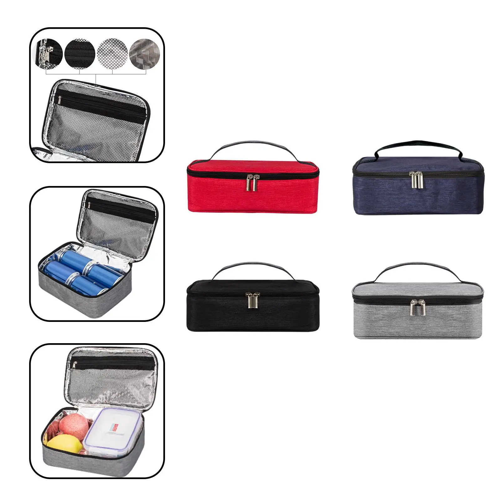 Portable Insulated Lunch Container Food Carrier Handbag Lightweight Reusable
Portable Insulated Lunch Container Food Carrier Handbag Lightweight Reusable