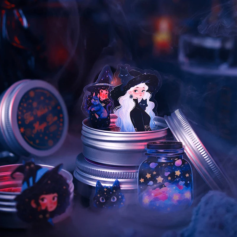 50pcs/box Witch's Magic Box Series PET Background Decoration Round Box Stickers DIY Scrapbook Diary Album Aesthetic Stationery
50pcs/box Witch's Magic Box Series PET Background Decoration Round Box Stickers DIY Scrapbook Diary Album Aesthetic Stationery