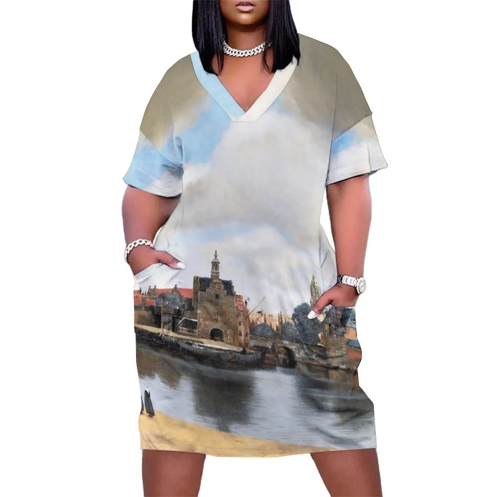 HD View of Delft, by Johannes Vermeer HIGH DEFINITION Loose Pocket Dress Dress vintage african dresses for woman
HD View of Delft, by Johannes Vermeer HIGH DEFINITION Loose Pocket Dress Dress vintage african dresses for woman