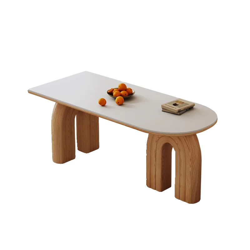 Solid wood dining table, log cream style small household Japanese-style wall semi-round island rock slab dining table
Solid wood dining table, log cream style small household Japanese-style wall semi-round island rock slab dining table