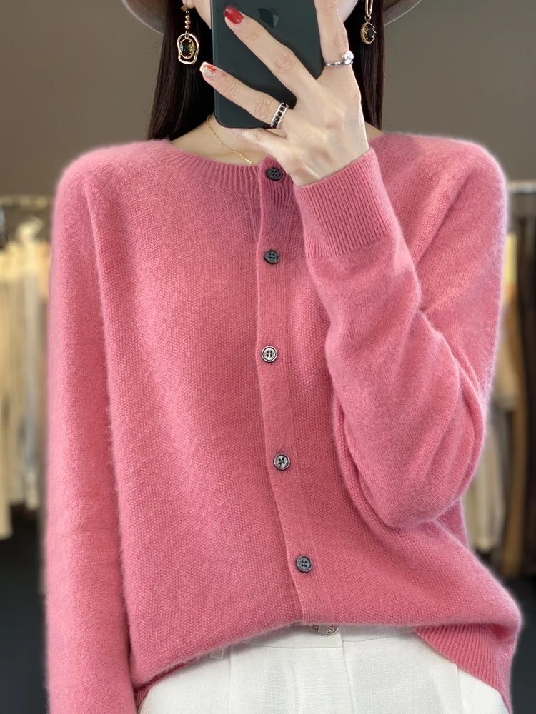 100% Merino Wool Sweater For Women O-neck Long Sleeve Basic Grace Cardigan Spring Autumn Office Lady Clothes Cashmere Knitwear
100% Merino Wool Sweater For Women O-neck Long Sleeve Basic Grace Cardigan Spring Autumn Office Lady Clothes Cashmere Knitwear