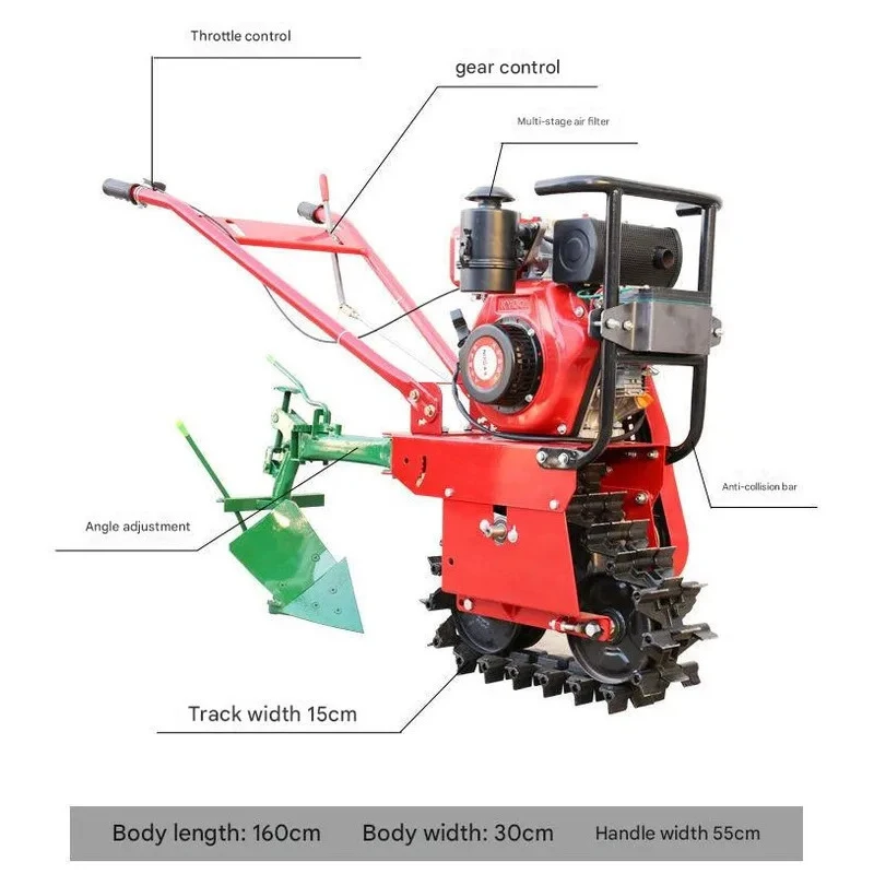 Multi-Functional Hinery Hand Chain Track Cultior Wheel Plow Agrltural Tiller Hine
Multi-Functional Hinery Hand Chain Track Cultior Wheel Plow Agrltural Tiller Hine