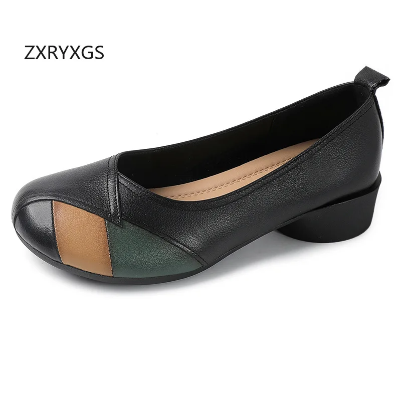 ZXRYXGS, новинка 2025, осенняя женская обувь из натуральной кожи с верхним слоем из воловьей кожи, удобная обувь на низком каблуке, большой размер 43
ZXRYXGS, новинка 2025, осенняя женская обувь из натуральной кожи с верхним слоем из воловьей кожи, удобная обувь на низком каблуке, большой размер 43
